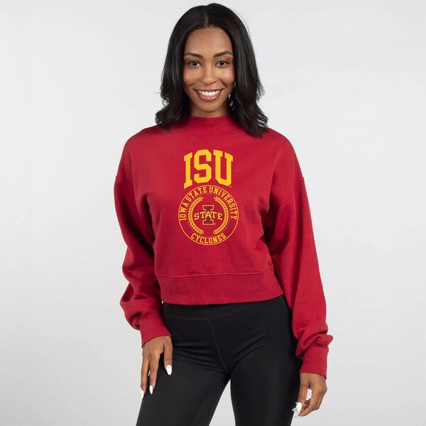 Chicka-D Women's I-State Cardinal Hailey Crewneck Sweatshirt